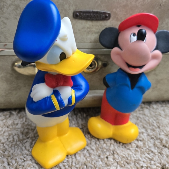 Disney Other - VTG 80s Disney Happy Mickey Mouse and Angry Donald Duck About 5 1/2 Inches Tall